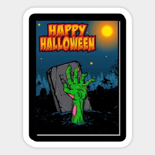 scary zombie hand Sticker